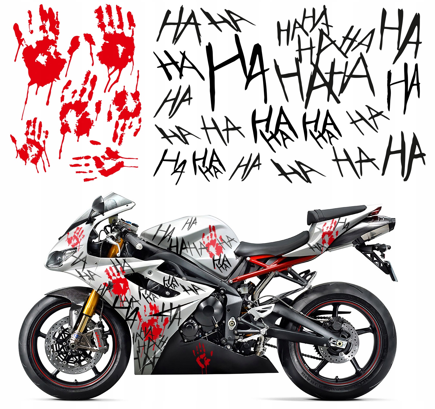 

Naklejki na Motocykl Motyw Ha Ha Ha 200 cm x 44 cm