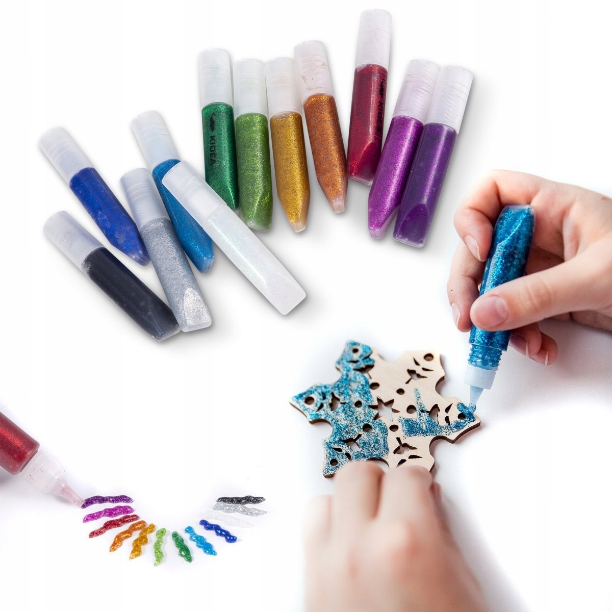 KLEJ BROKATOWY BROKAT 12 KOLORÓW 6 ml KIDEA Marka Kidea