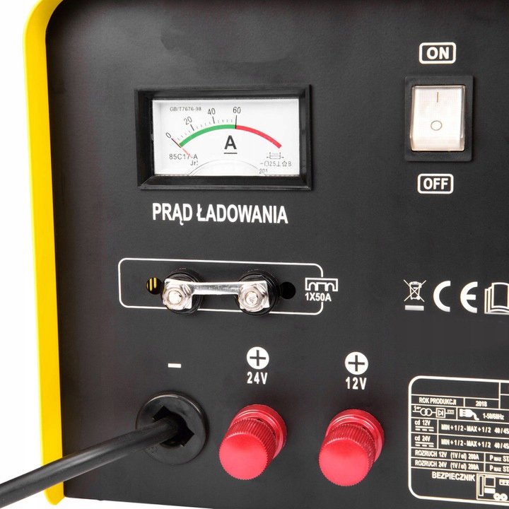 PROSTOWNIK SAMOCHODOWY Z ROZRUCHEM 12/24V ROZRUCH 200A DO ŁADOWANIA PILOT Numer katalogowy producenta od0103