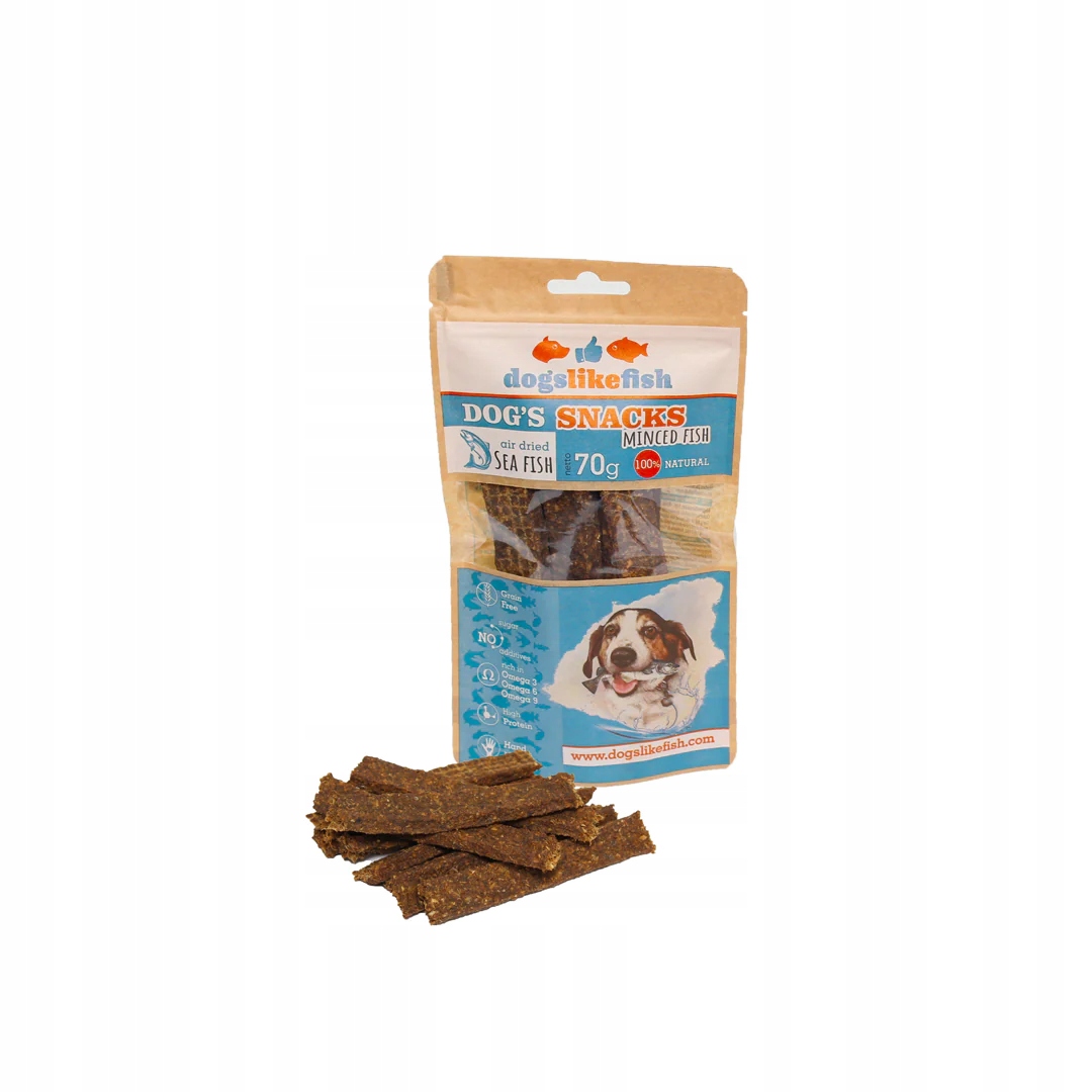 Levně Mletá treska v pásech pro psa – DogsLikeFish 1 kg