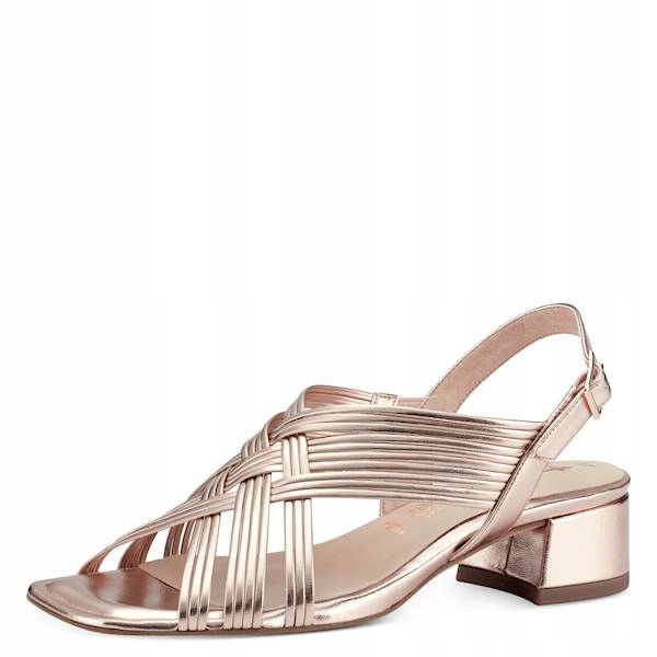 Tamaris Dámské Zlaté Sandály Na Podpatku 39 J1A