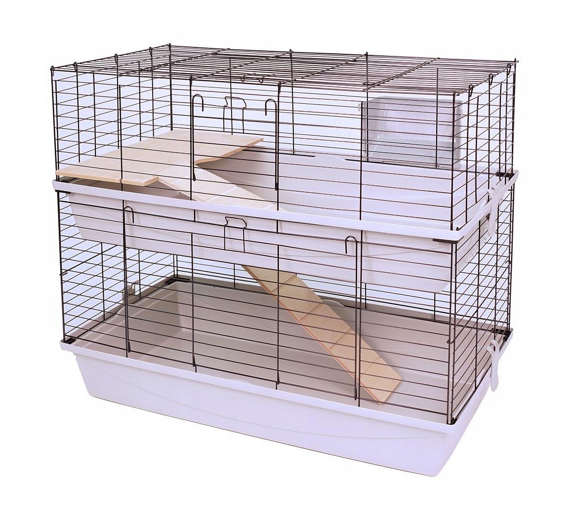 Piętrowa klatka dla królika, 100 cm