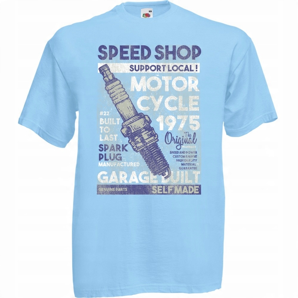 

Koszulka silnik motocykl motor speed XL błękitna