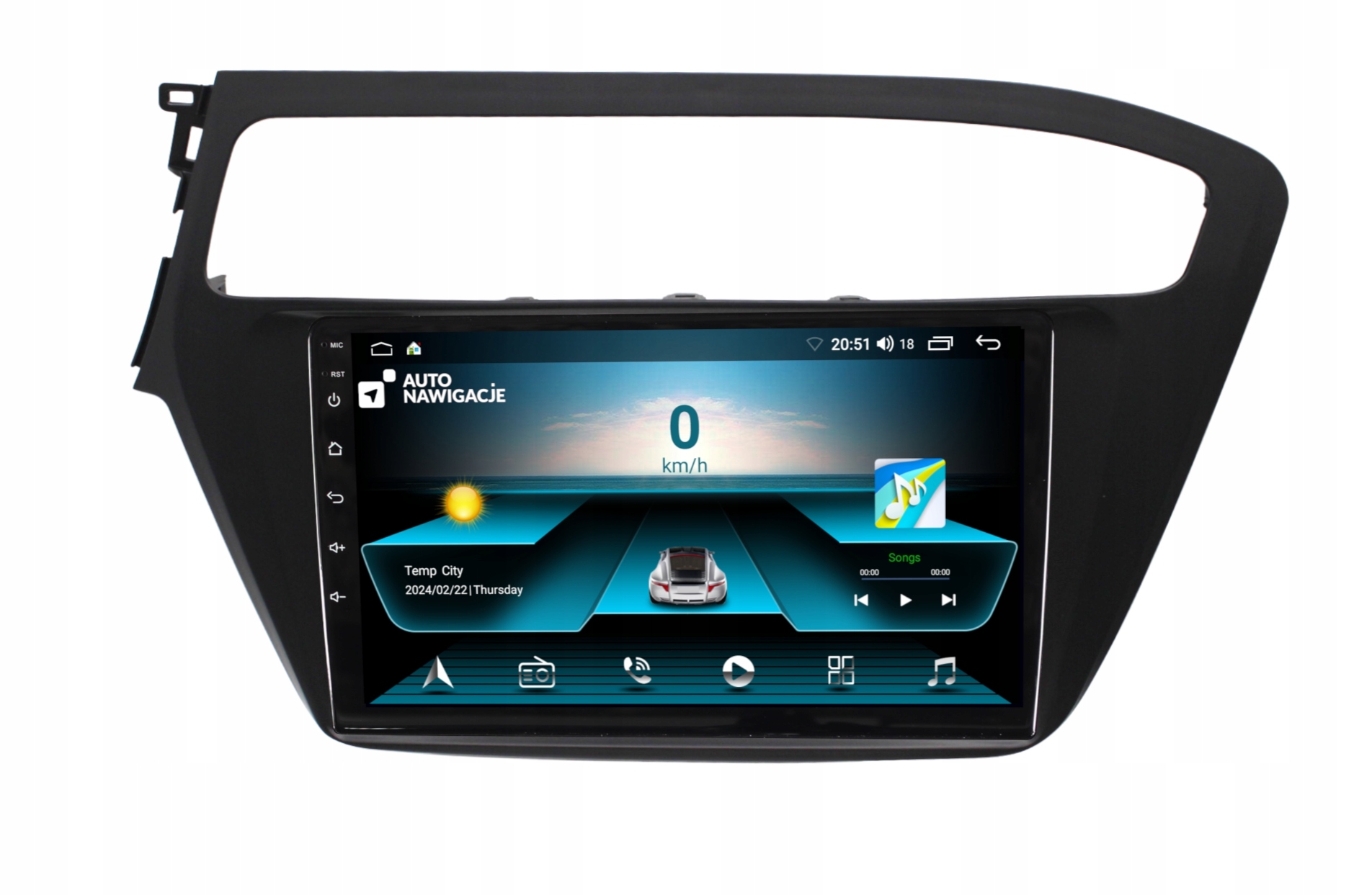 Radio Nawigacja Gps Hyundai I20 2016-2019 Android Carplay 2/64 Gb