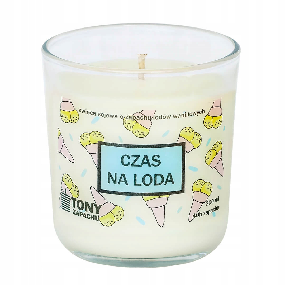 Přírodní vonná svíčka sójová ve skle Čas Na Zmrzlinu dárek
