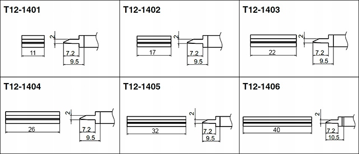 GROT SZPATUŁKA DO LUTOWNIC BAKON HAKKO T12-1403/22 Model T12