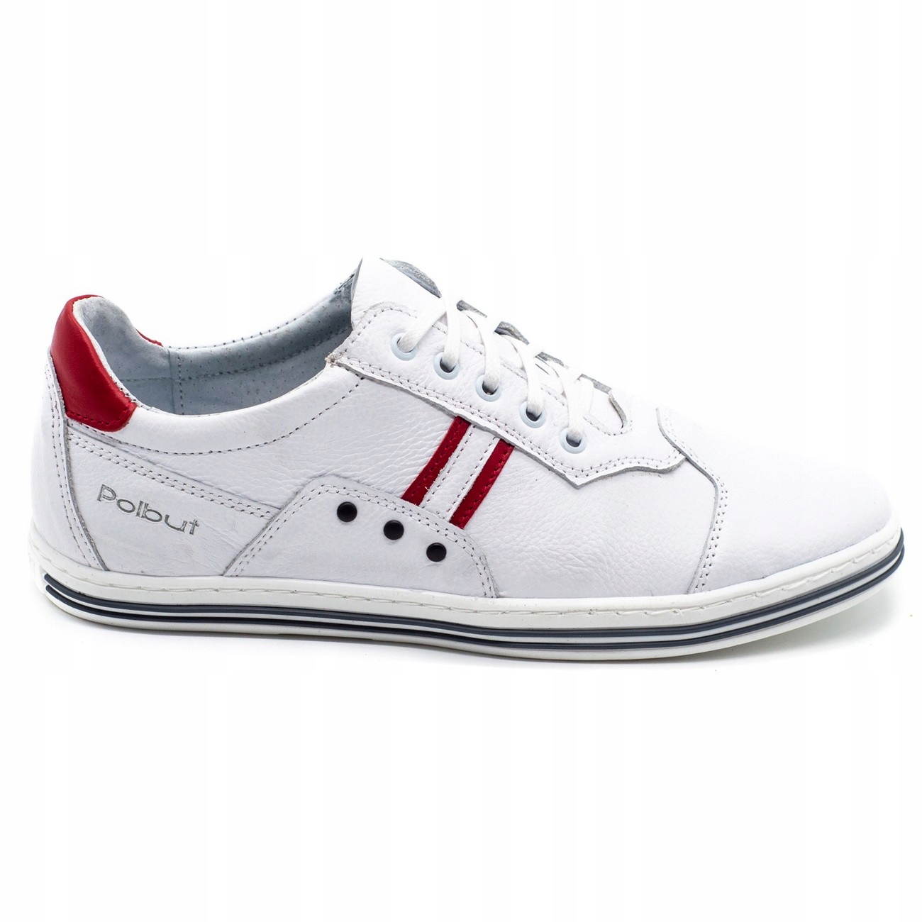 

Buty Męskie Skóra Casual Polskie 1801L Biały 41
