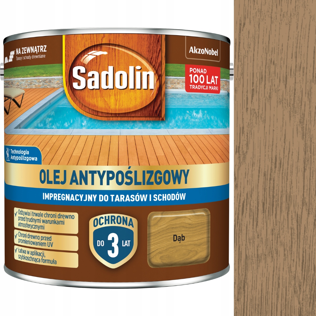 Sadolin Impregnační Protiskluzový Olej 2,5 L Dub