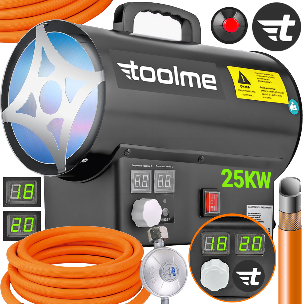 Nagrzewnica gazowa 25kW Toolme TM182