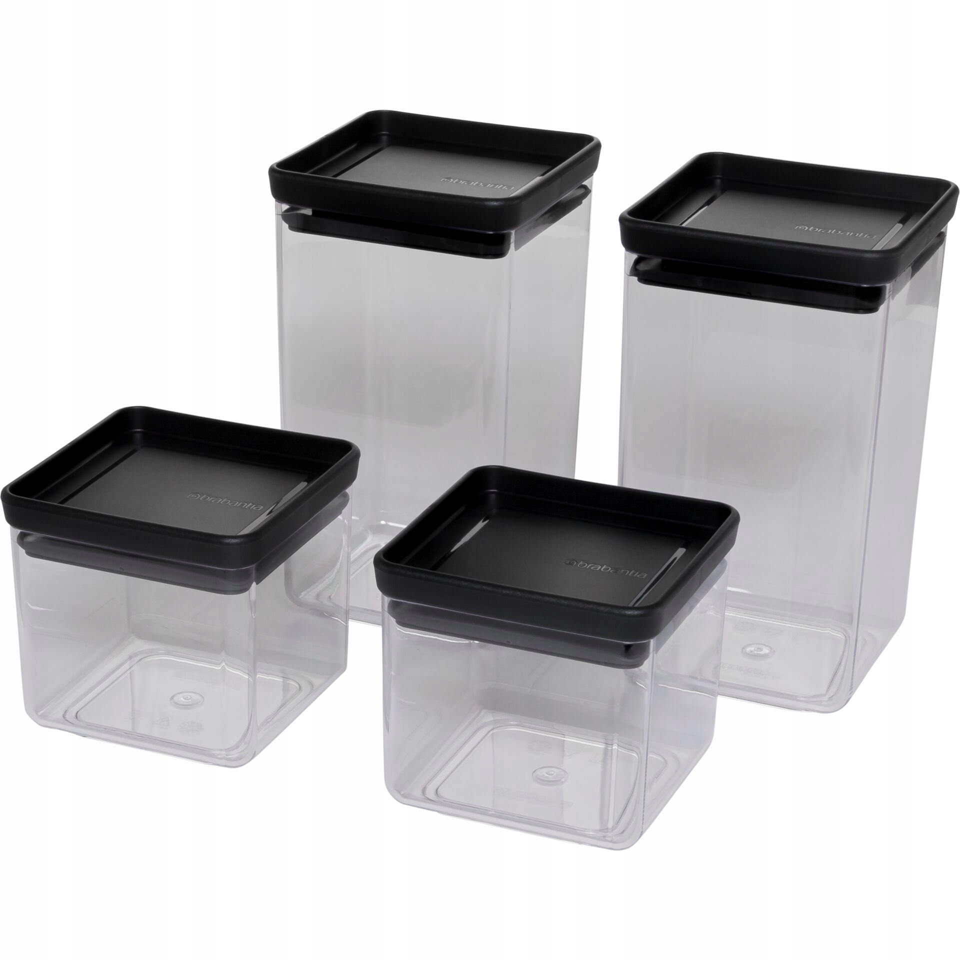 4x1 nádoby na potraviny Brabantia Tasty, tmavě šedé