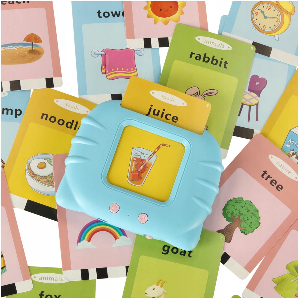 NAUKA ANGIELSKIEGO 112 FISZEK INTERAKTYWNA ZABAWKA EDUKACYJNA 224 SŁÓWEK Głębokość produktu 2.1 cm