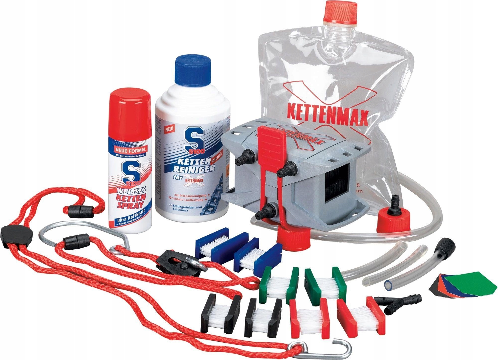 Urządzenie do czyszczenia łańcucha S100 Kettenmax Premium + środek