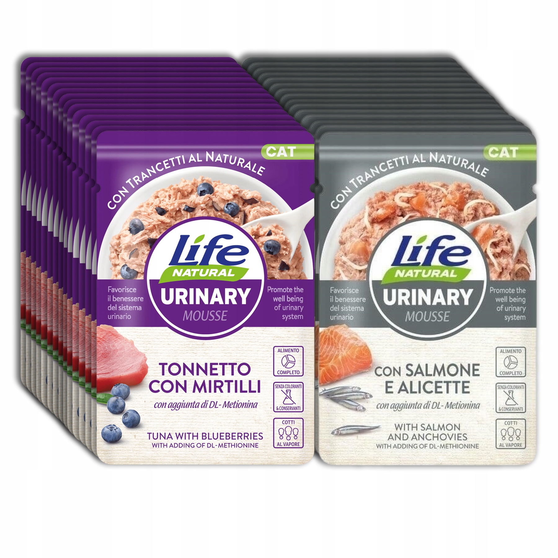 Life Cat Natural Pěna Urinary pro kočky kapsička 70 g 30 ks mix chutí
