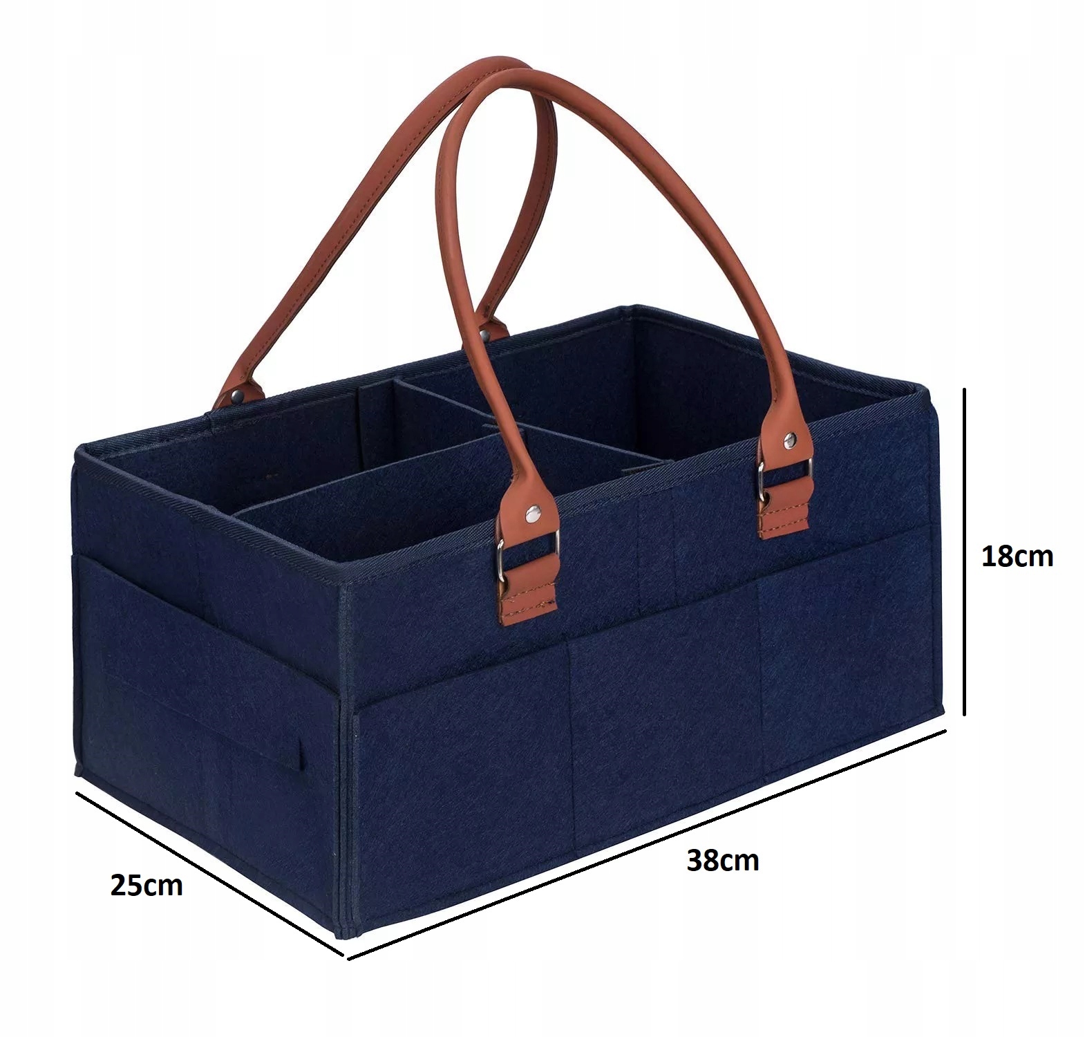 ORGANIZER NA PIELUSZKI KOSMETYKI ZABAWKI PODRÓŻNY TORBA FILCOWA SEGREGATOR Marka TRdesign