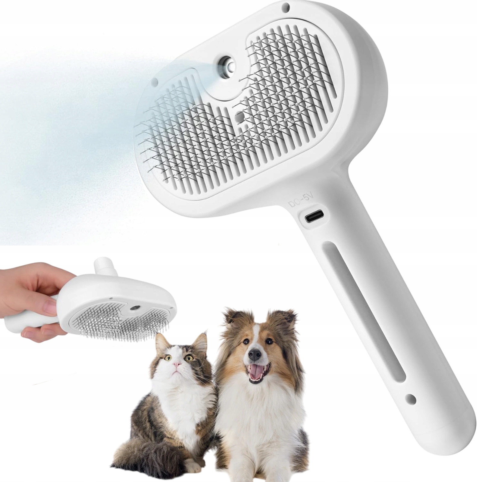 Levně Parní Kartáč Pro Péči O Kočku – Jemný A Účinný Při Odstraňování Srsti