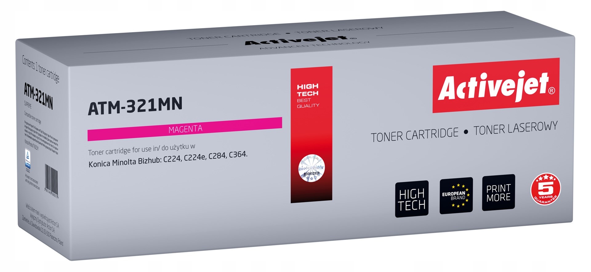 Toner Activejet ATM-321MN Konica Minolta TN321M; S