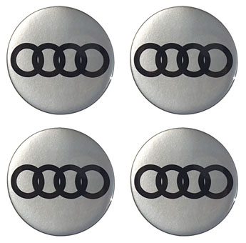 

Naklejki Na Dekielki Felgi Kołpaki Audi Srebrne