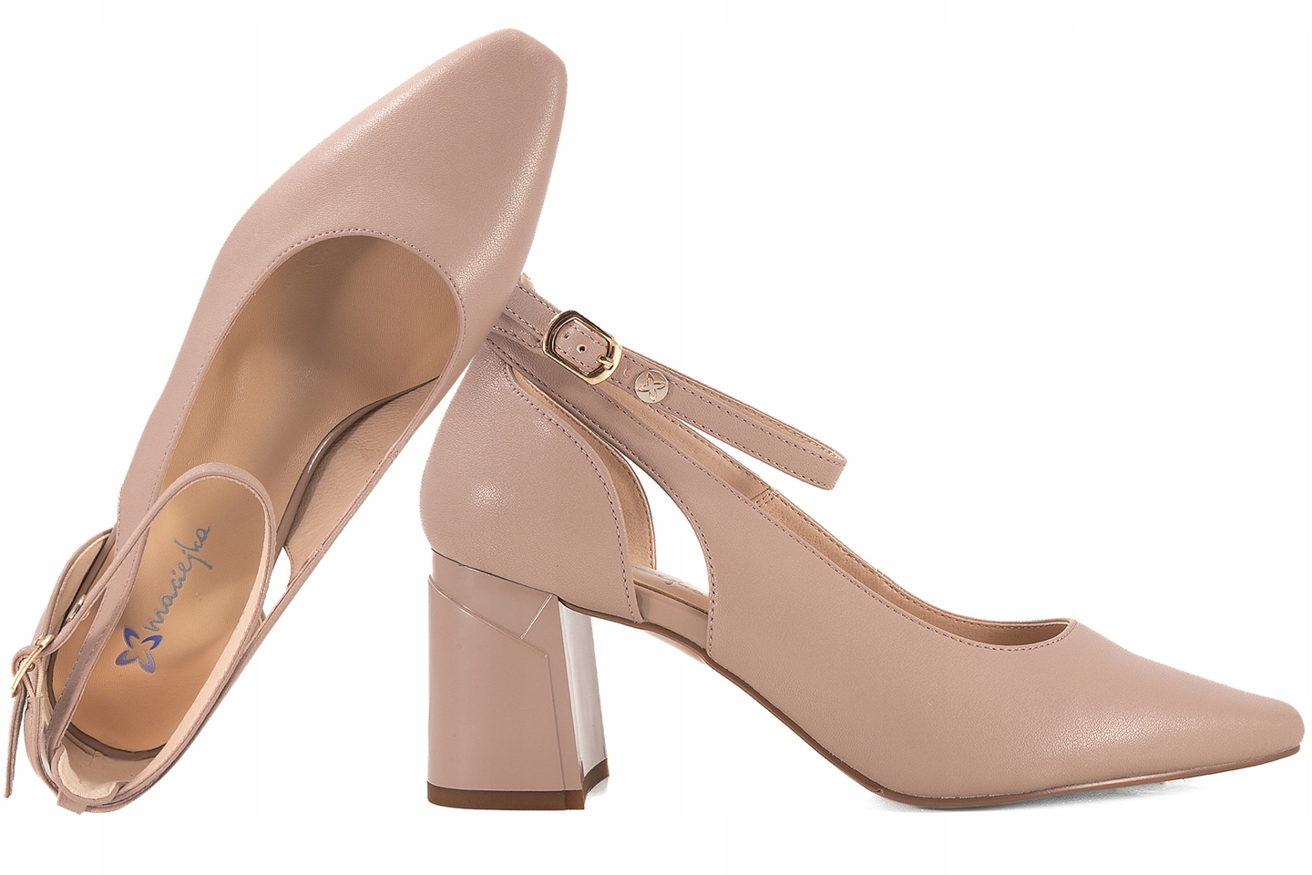 Maciejka K6816-04 Polobotky Dámské Na Podpatku béžové 36 Béžová