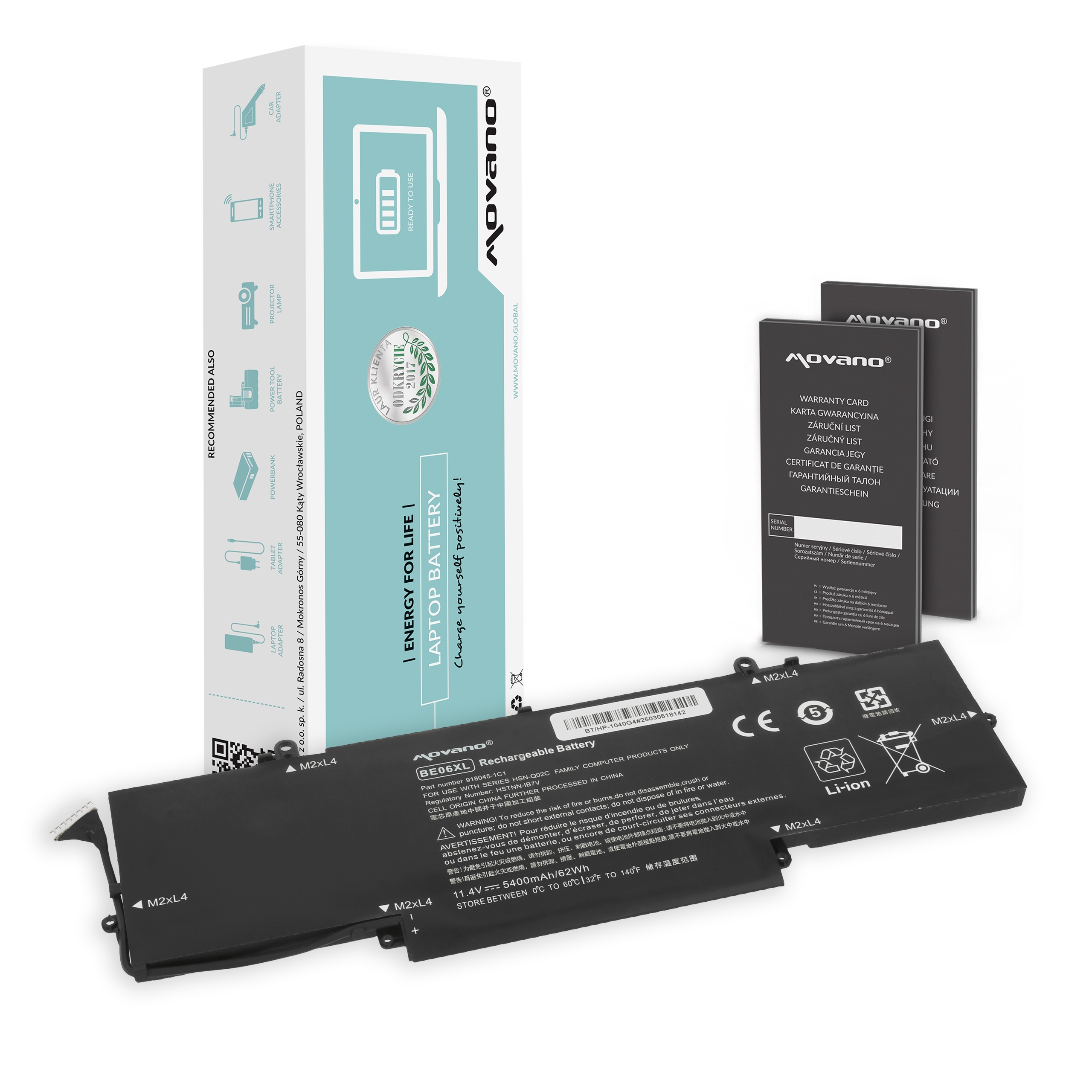 Bateria Movano do Hp EliteBook Folio 1040 G4