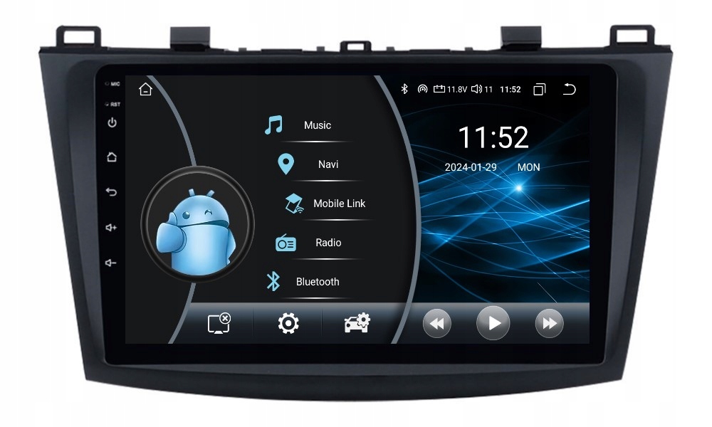 2DIN Autorádio S Navigáciou Android Mazda 3 II Carplay 2/32 Gb Dsp Lte