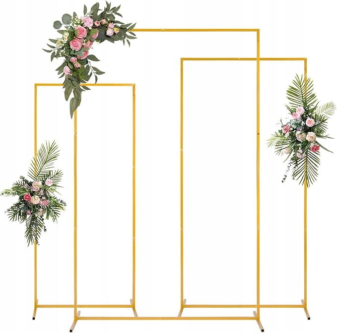 Nisorpa Zlatý svatební oblouk kovový 3ks