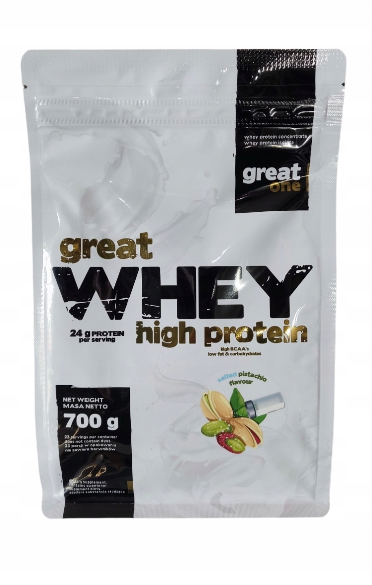 Great Whey High Protein 700g-Great One-MIX Wpc a Wpi Příchuť Solená Pistácie