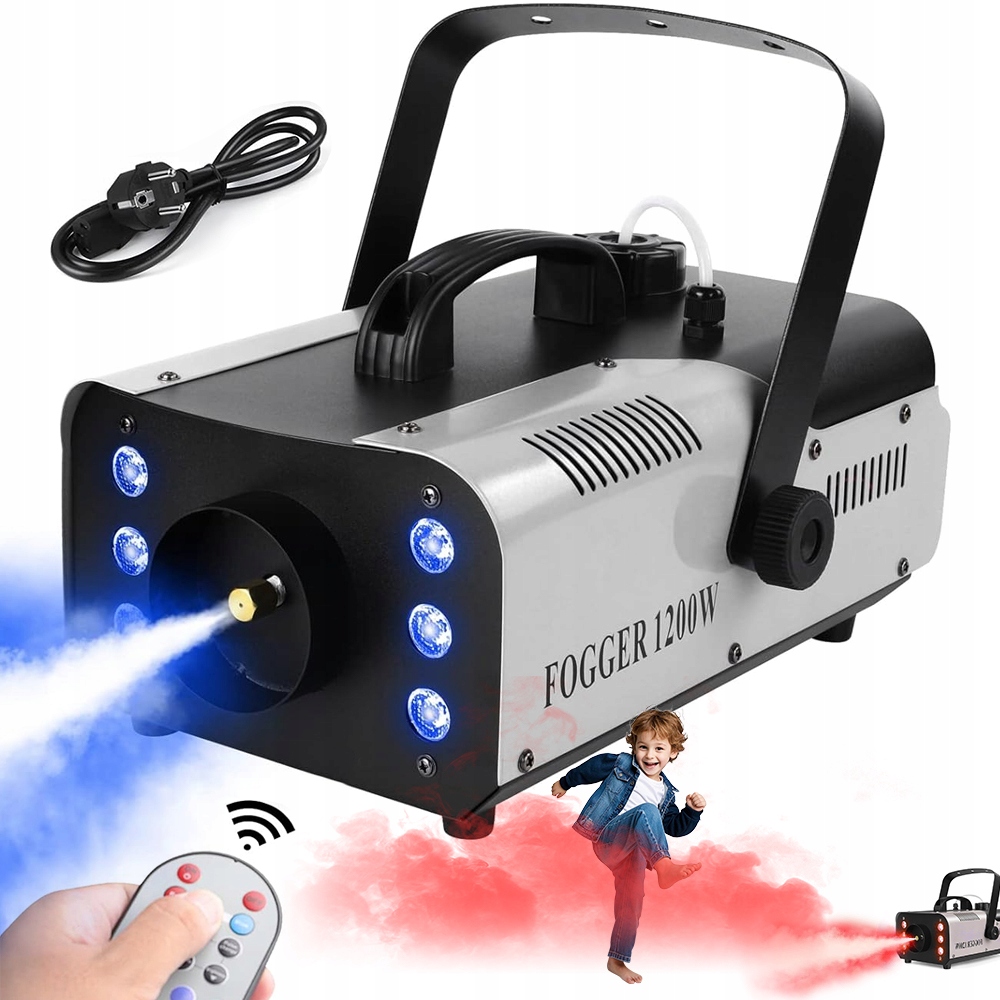 Výrobník Kouře, Mlhový Zakouřovač S Rgb Světelným Efektem, Nádrž 1 L, 1200 W