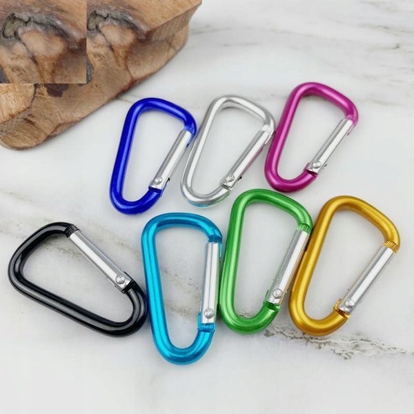 Karabińczyk aluminiowy Typu-D 40mm Karabinek EDC Długość 40 mm