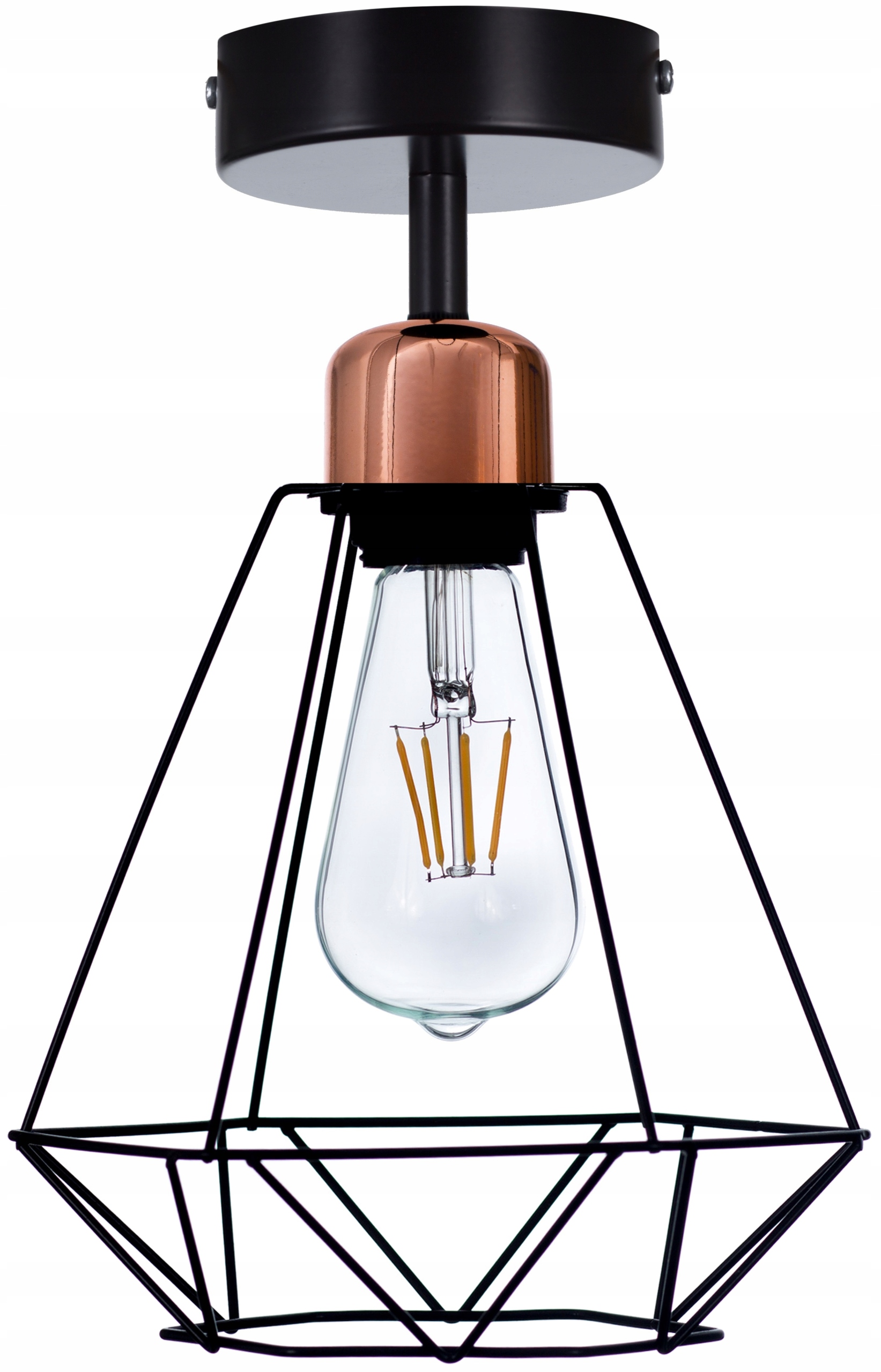 

Lampa Sufitowa Plafon Żyrandol Loft Edison Diament