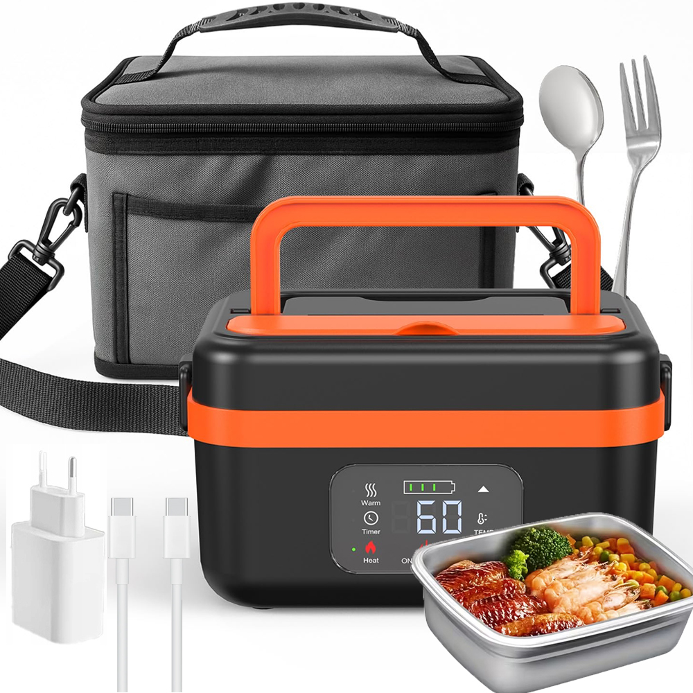 Elektrický Obědový Box Ohřívač Oběda Jídlo 1000 ML Akumulátor 16000 mAh