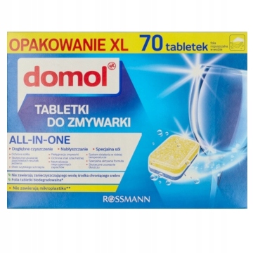 Levně Domol tablety do myčky All-In-One Multifunkční Ekonomické 70 Kusů