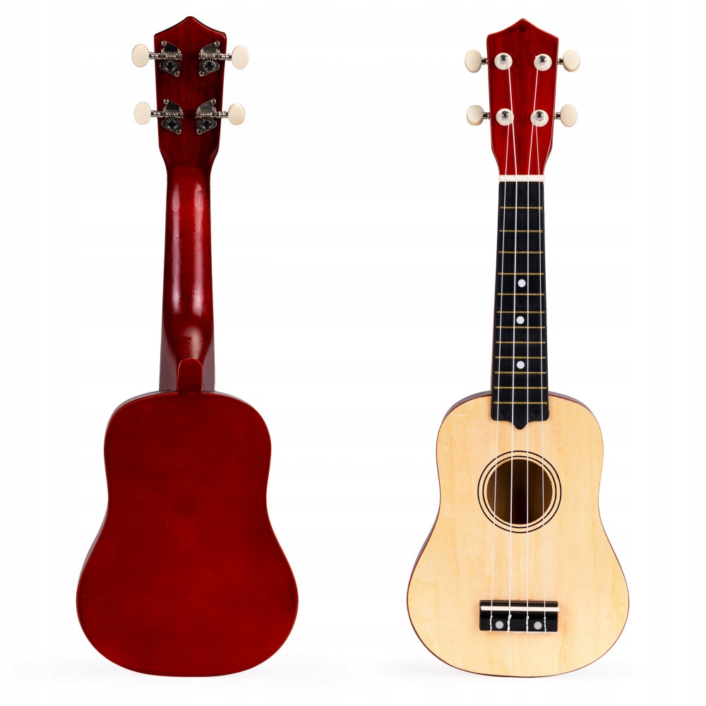 UKULELE ECOTOYS DREWNIANE 4 STRUNY Z MOŻLIWOŚCIĄ STROJENIA