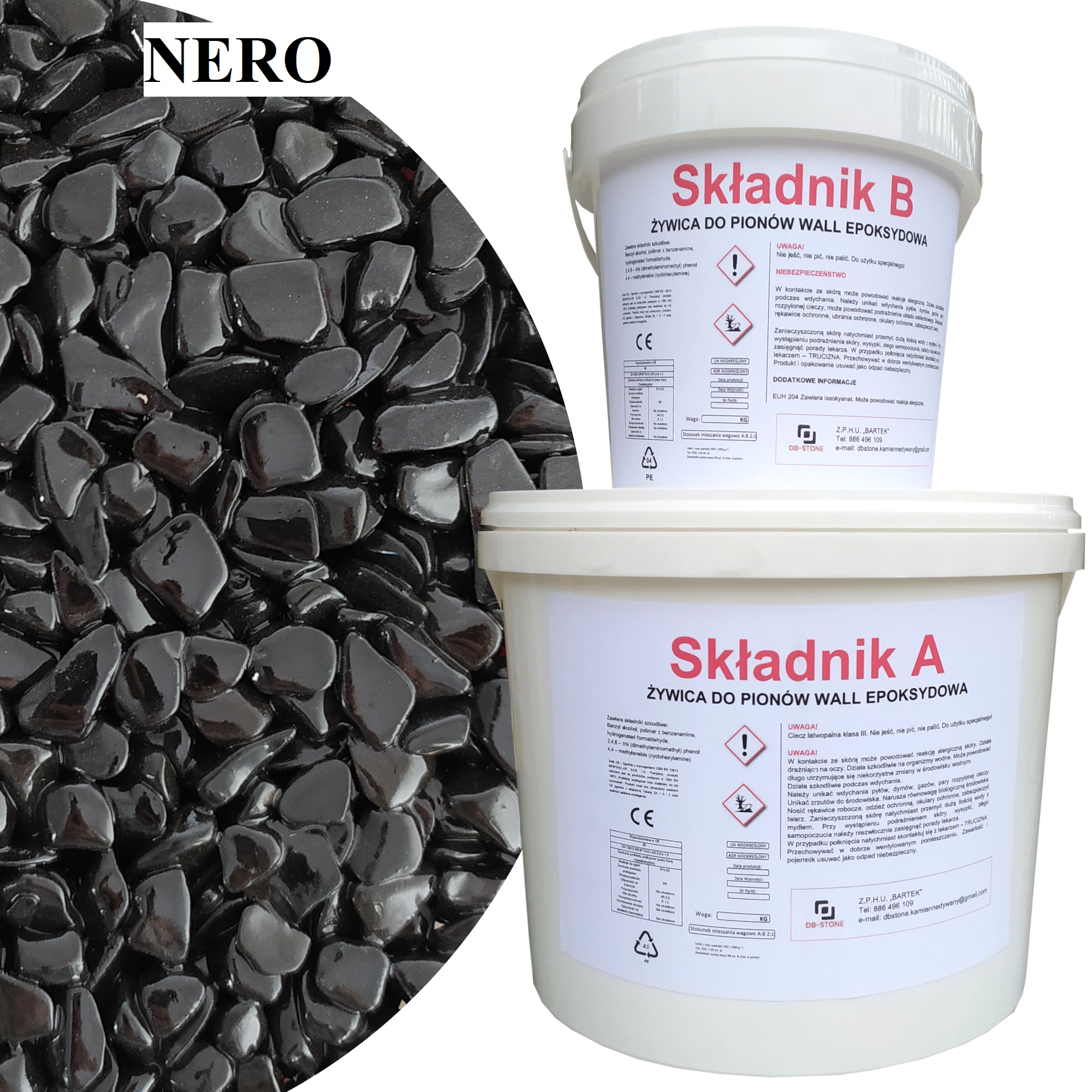 

Zestaw Kamienny Dywan Kruszywo Marmur Żywica Pion