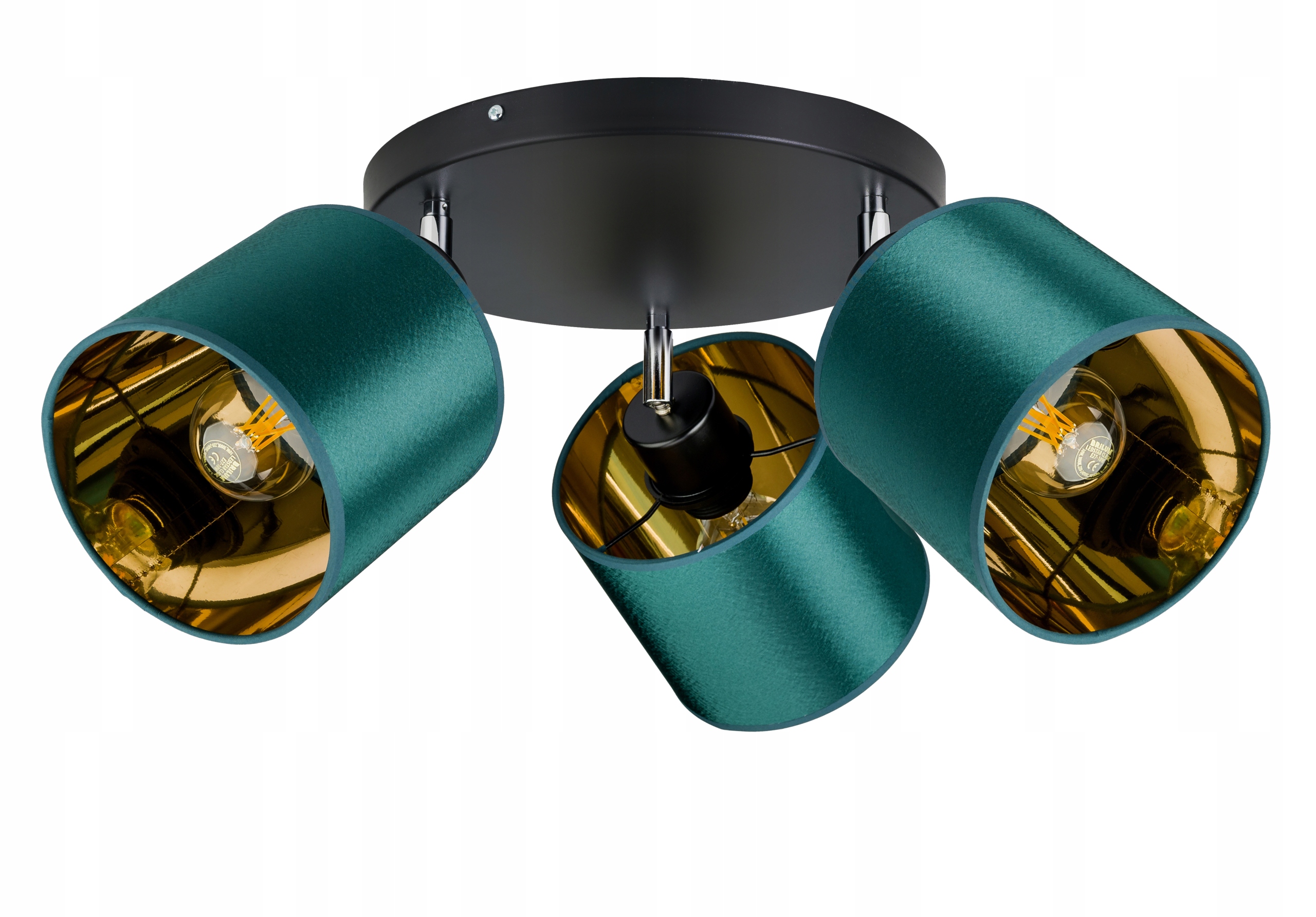 Lampa stropní svítidlo pohyblivý lustr sufiová Abażur zlatá