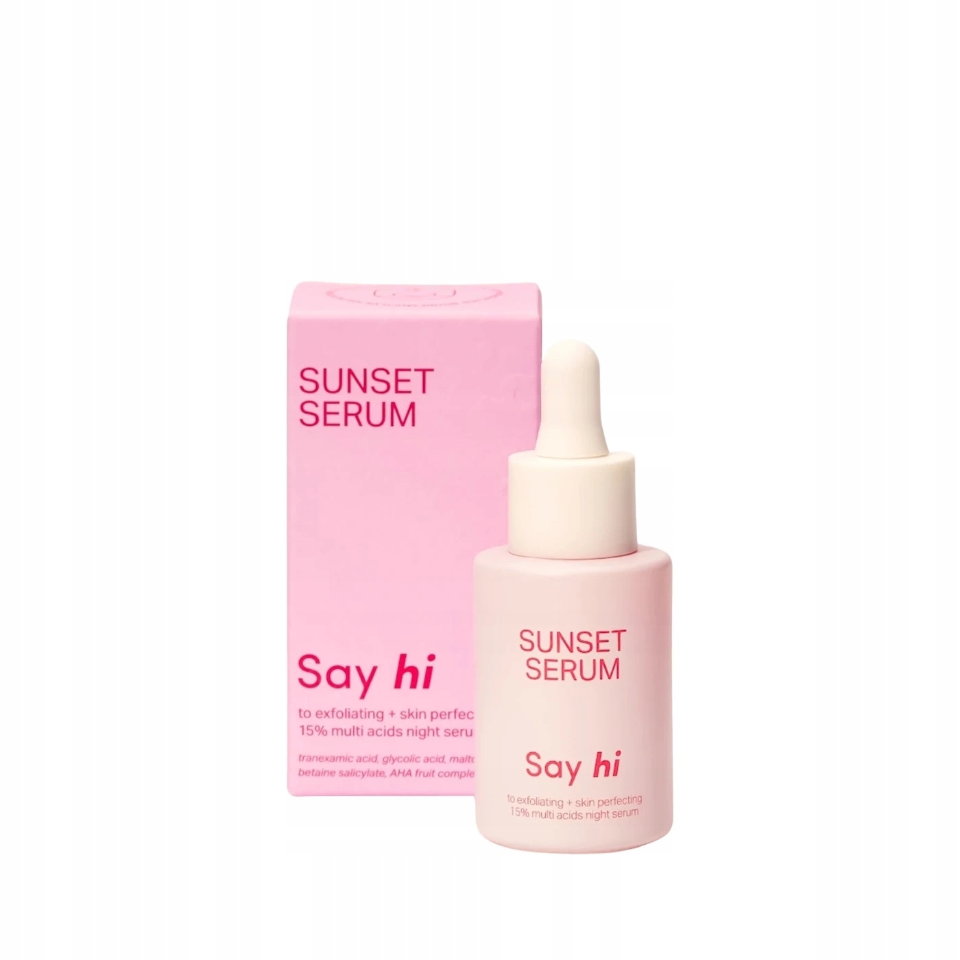 Say hi Sunset Serum exfoliační sérum s kyselinami 15% 30 ml
