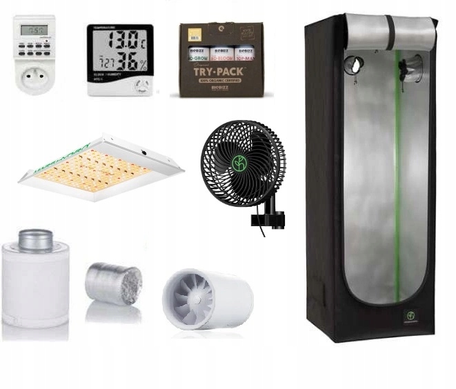 Growbox Sada stan 60x60x180 cm Led lampa Mars Hydro TS600 100W