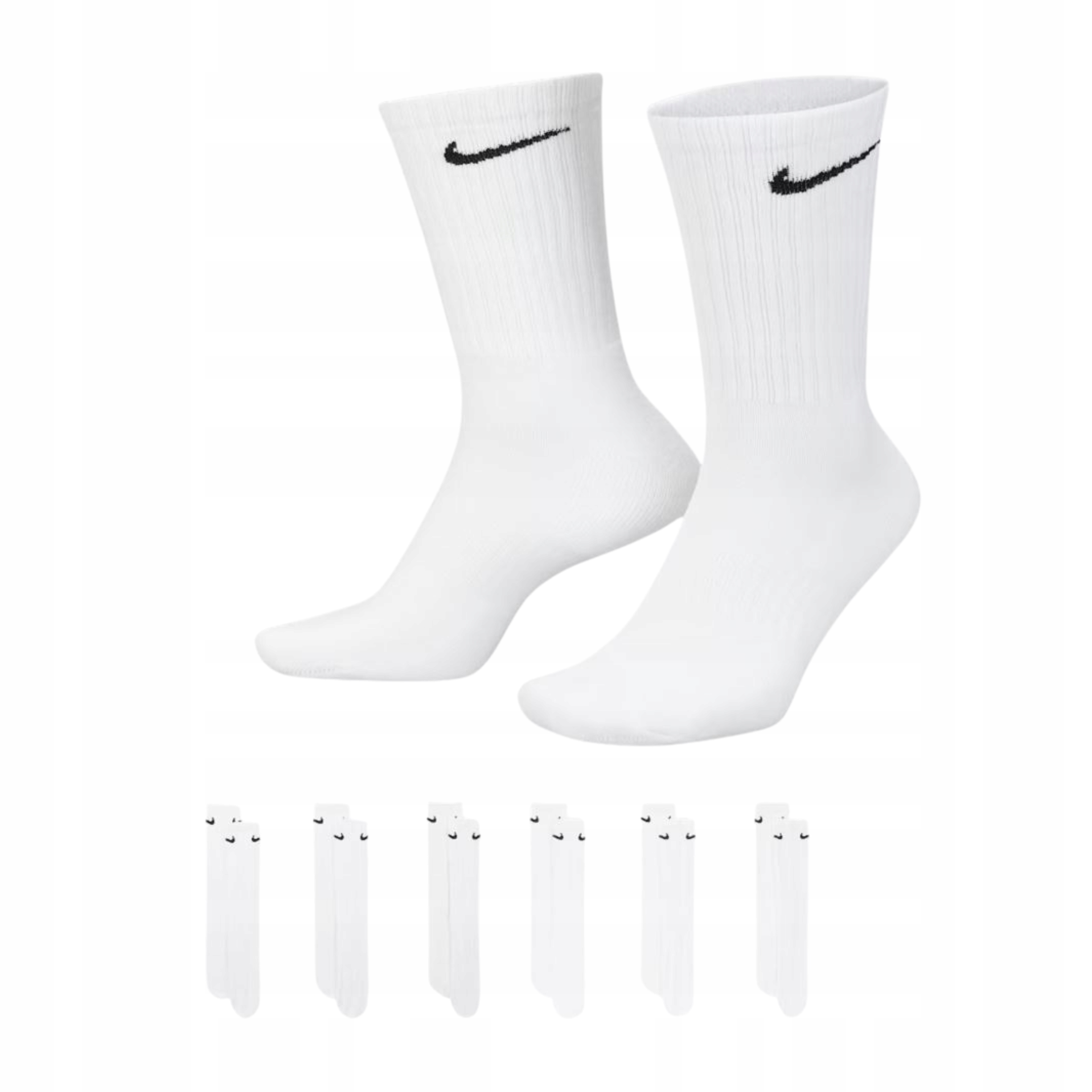 Nike skarpety komplet 6 par bawełniane wysokie na trening