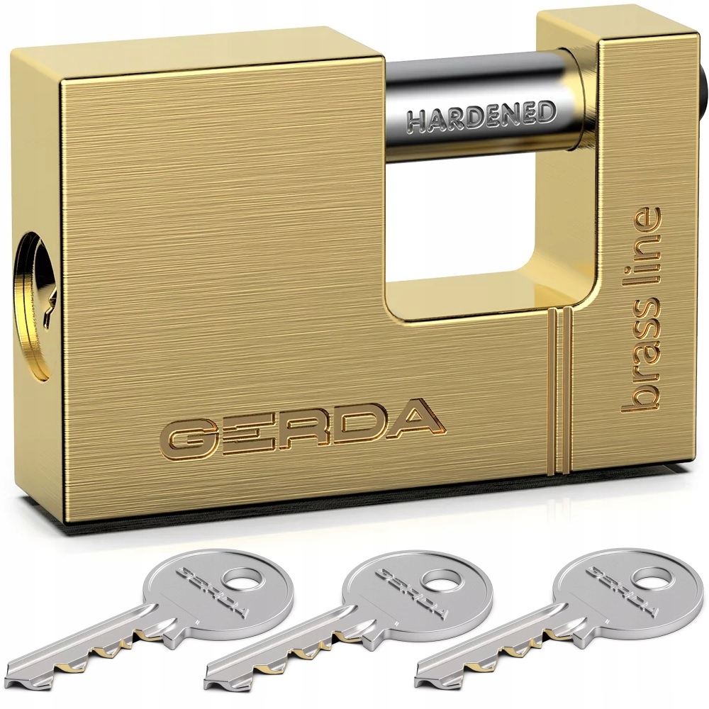 

Kłódka Gerda mosiężna wzmocniona 90mm duża KMT90