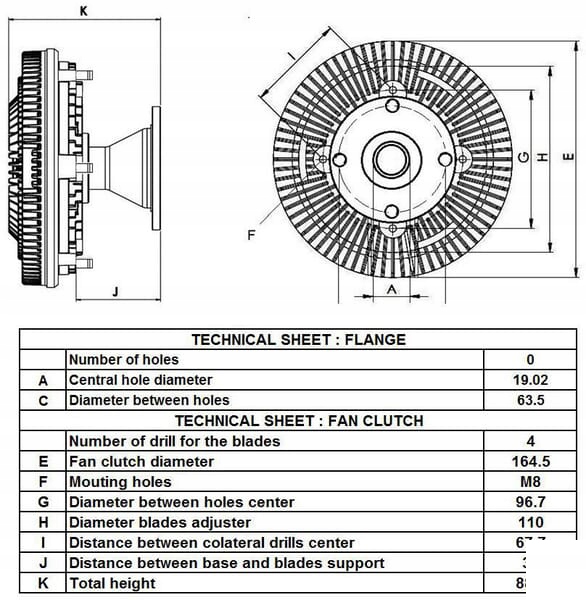 Sprzeglo wiskotyczne Massey Ferguson 3783123M1 427 Part number K3783123M1N1
