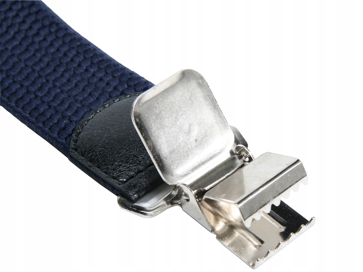 SZELKI MĘSKIE PODWÓJNE - GRANATOWE, PUDEŁKO - 4 CM Wzór dominujący bez wzoru