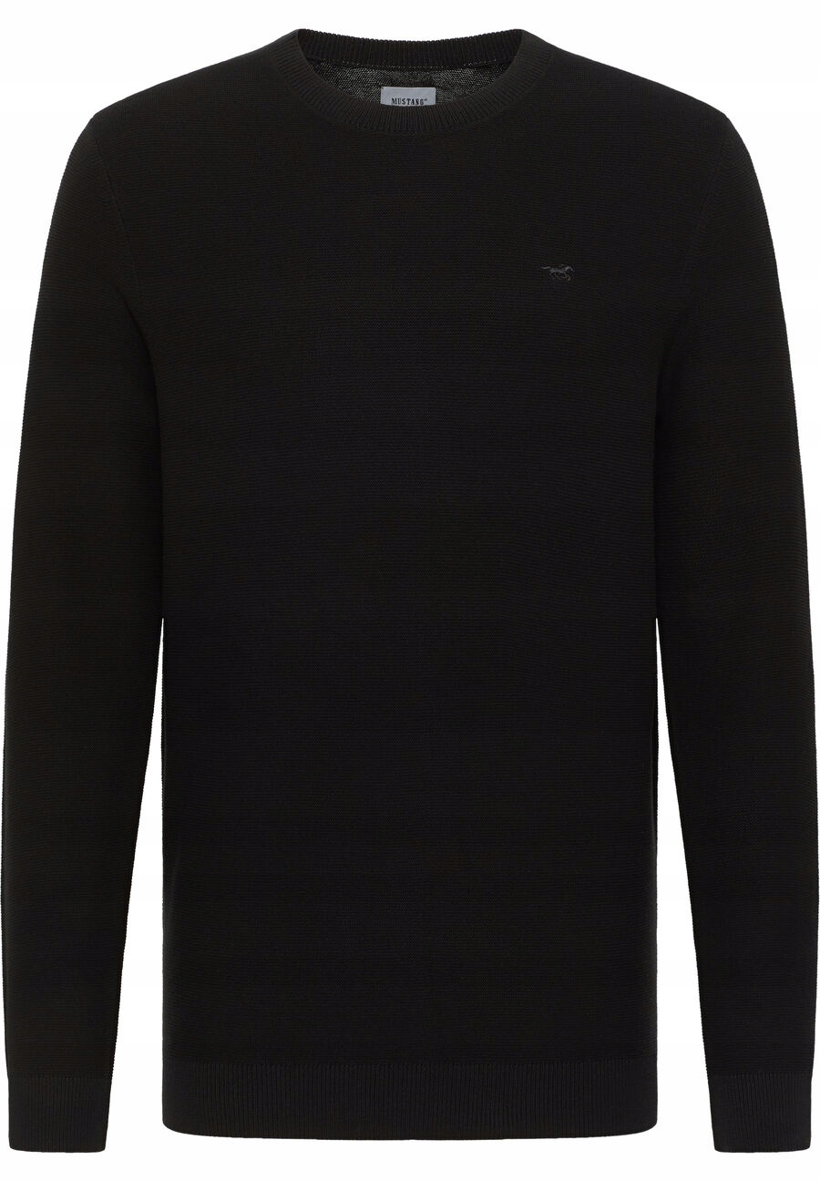 Sweter męski Mustang Emil C Basic czarny bawełna r. M Rozmiar M