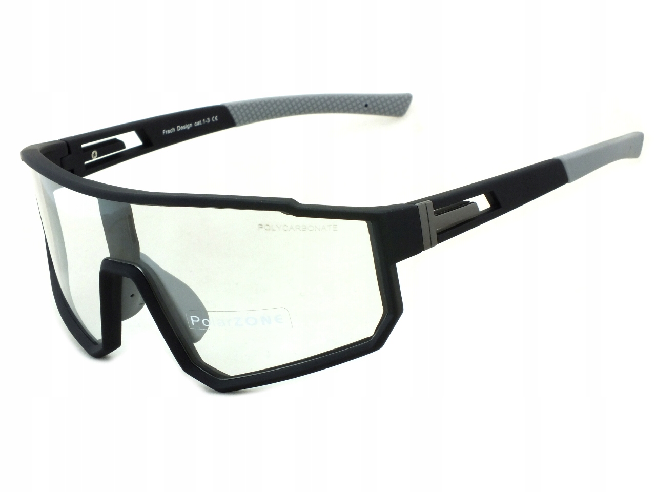Okulary sportowe PolarZONE Fotochrom lustrzanki Czarne męskie Policarbon