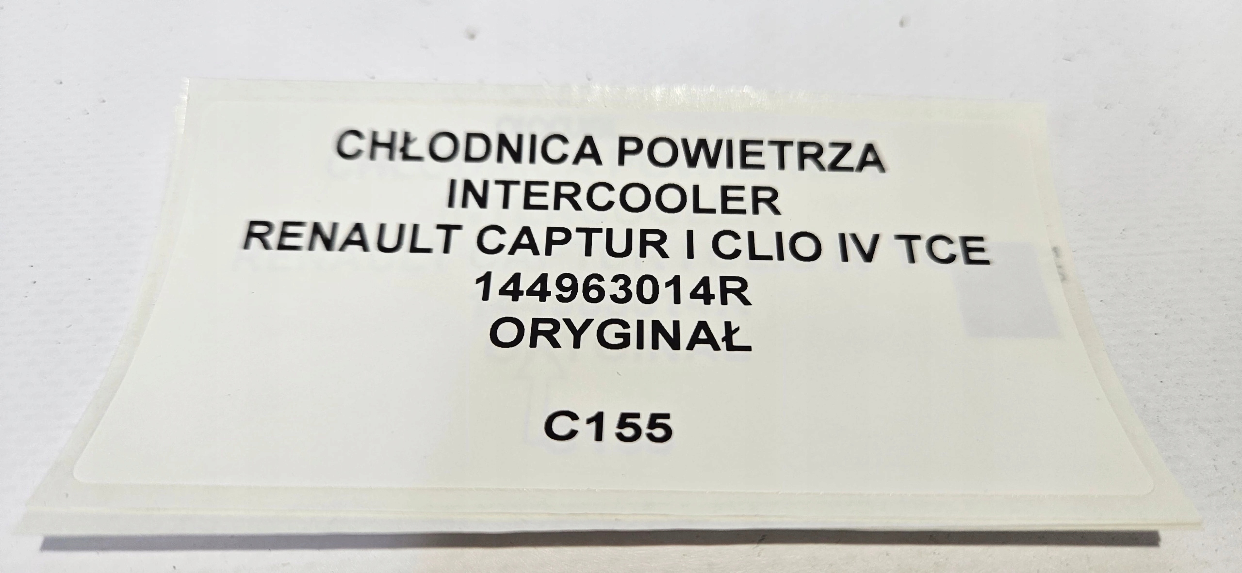 Radiatore / Raffreddatore Dell’aria RENAULT CAPTUR e CLIO IV TCE