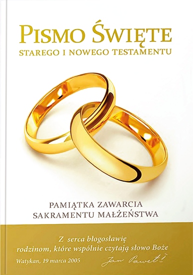 

Pismo Święte. Pamiątka sakramentu małżeństwa