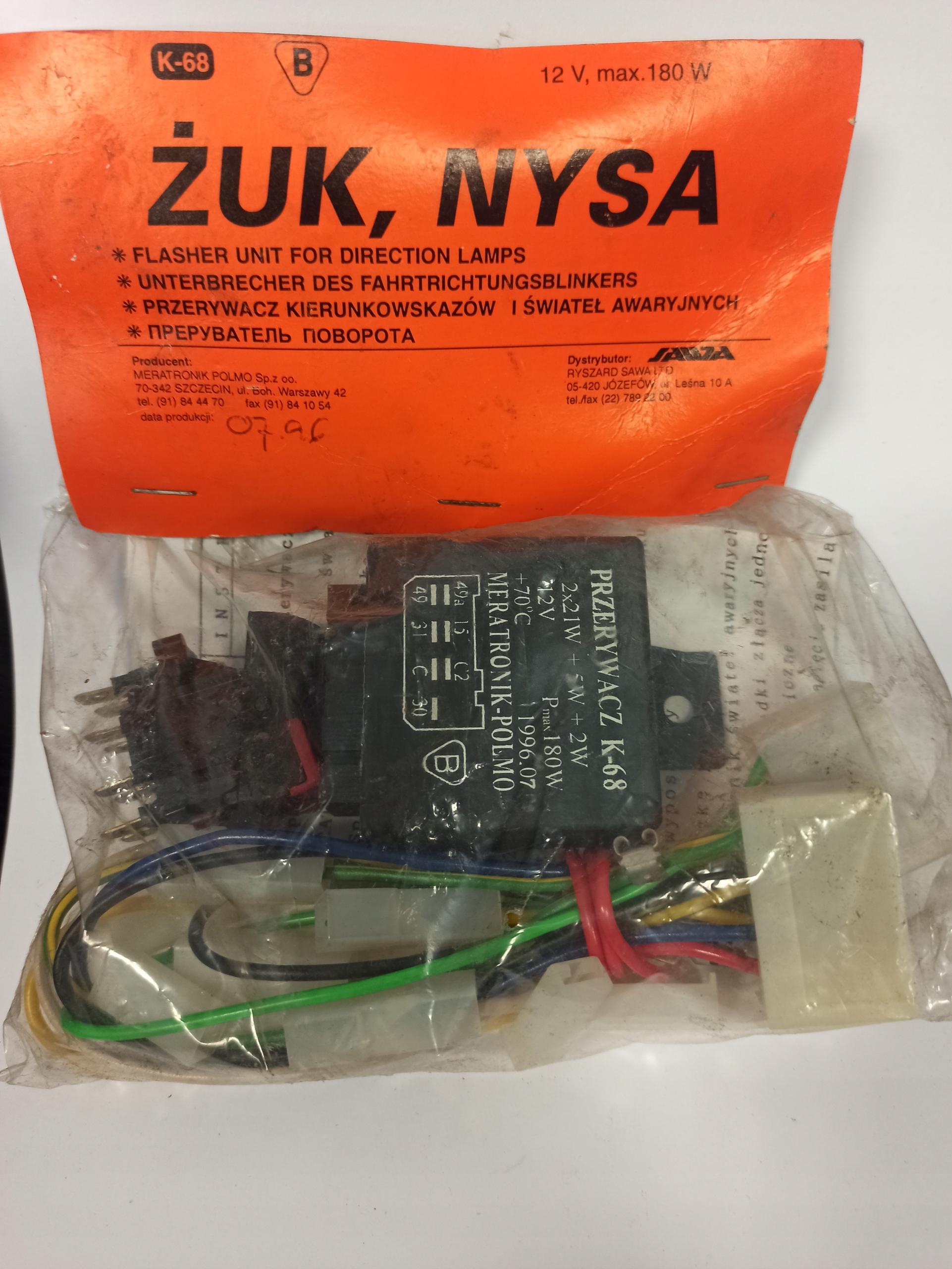 Przerywacz kierunkowskazow i swiatel awaryjnych 2 Part manufacturer Other