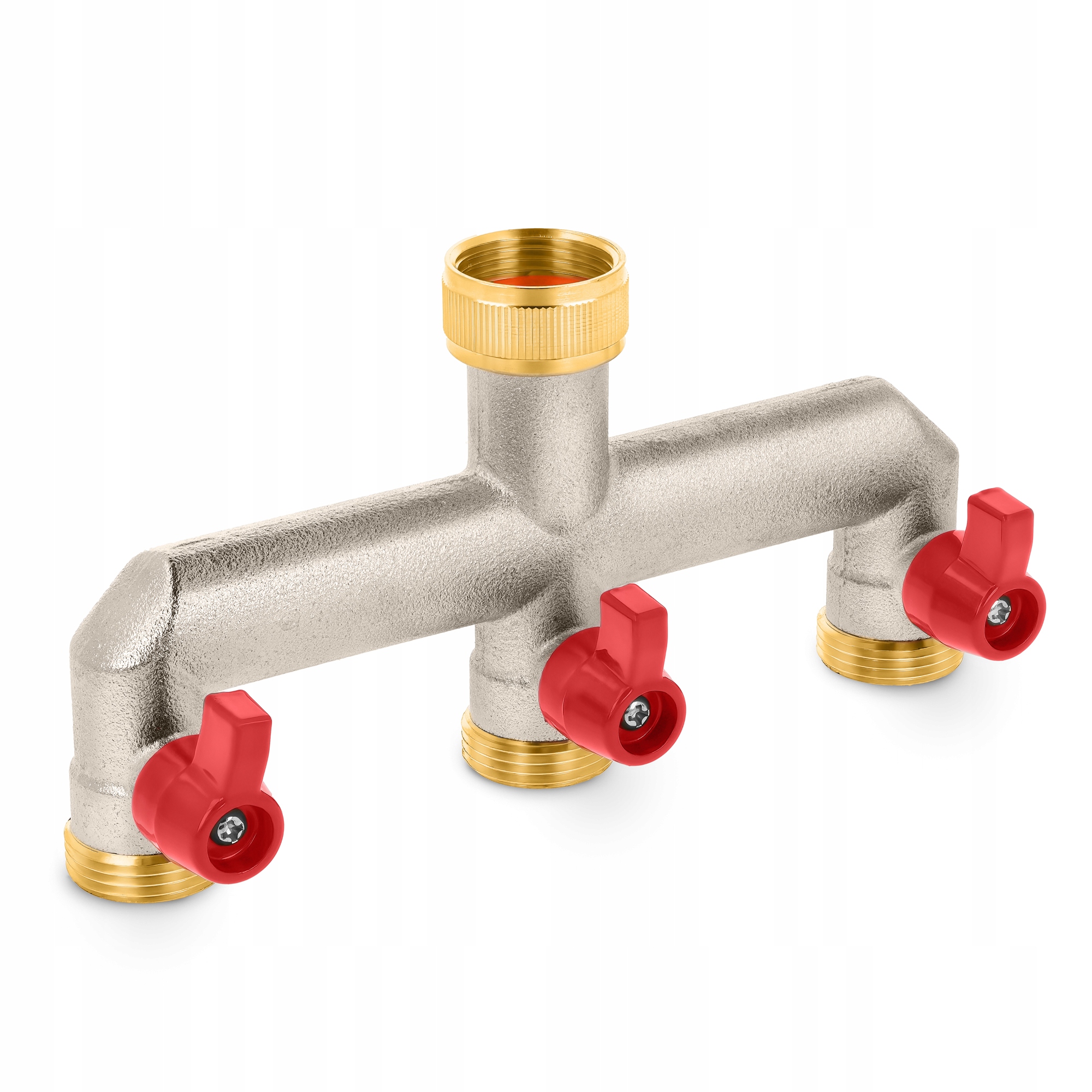 

Mosiężny Rozdzielacz 3-DROŻNY 3/4'' Z 3 Zaworami
