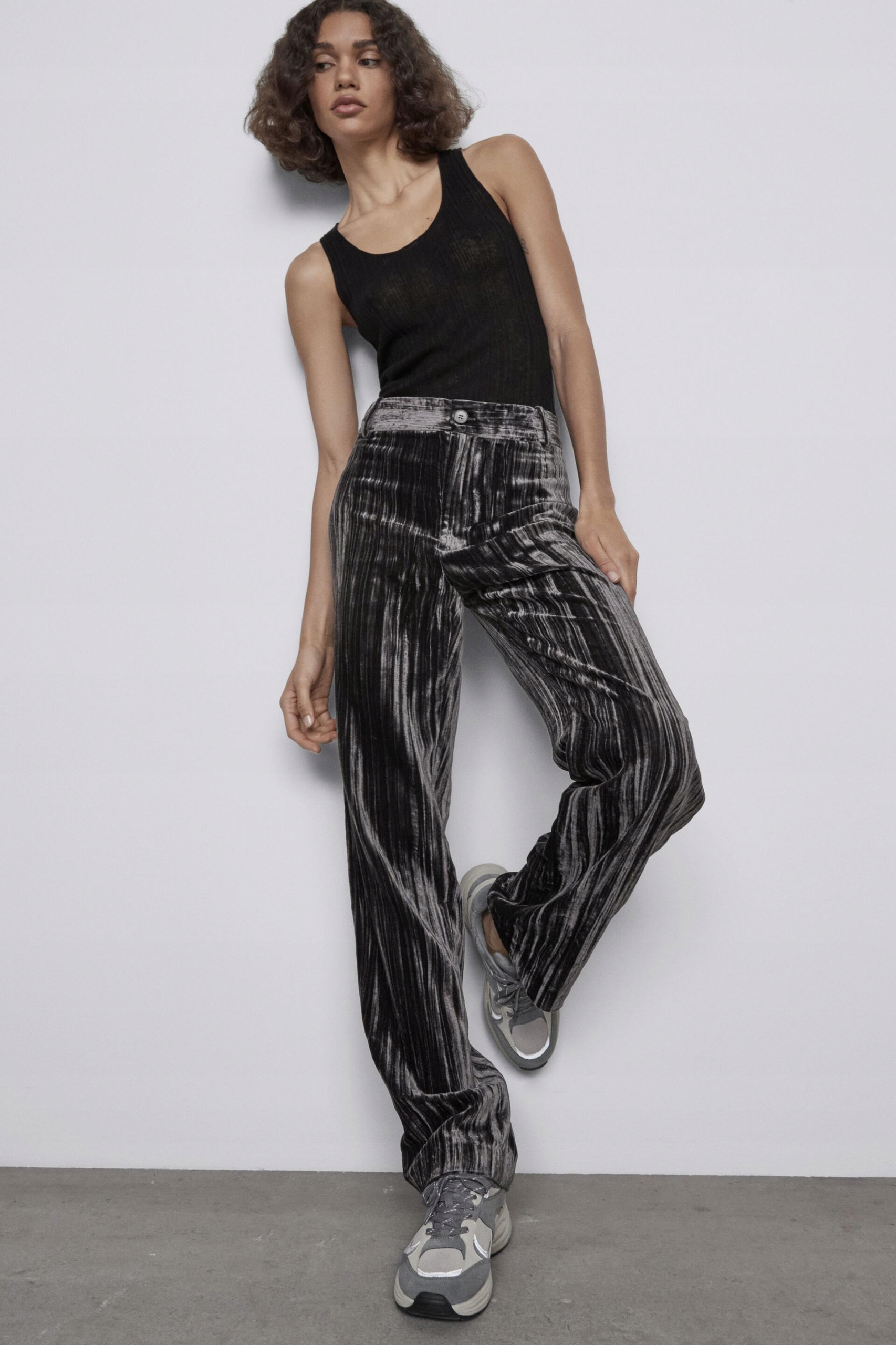 

Zara_śliczne Welurowe Spodnie 2731247