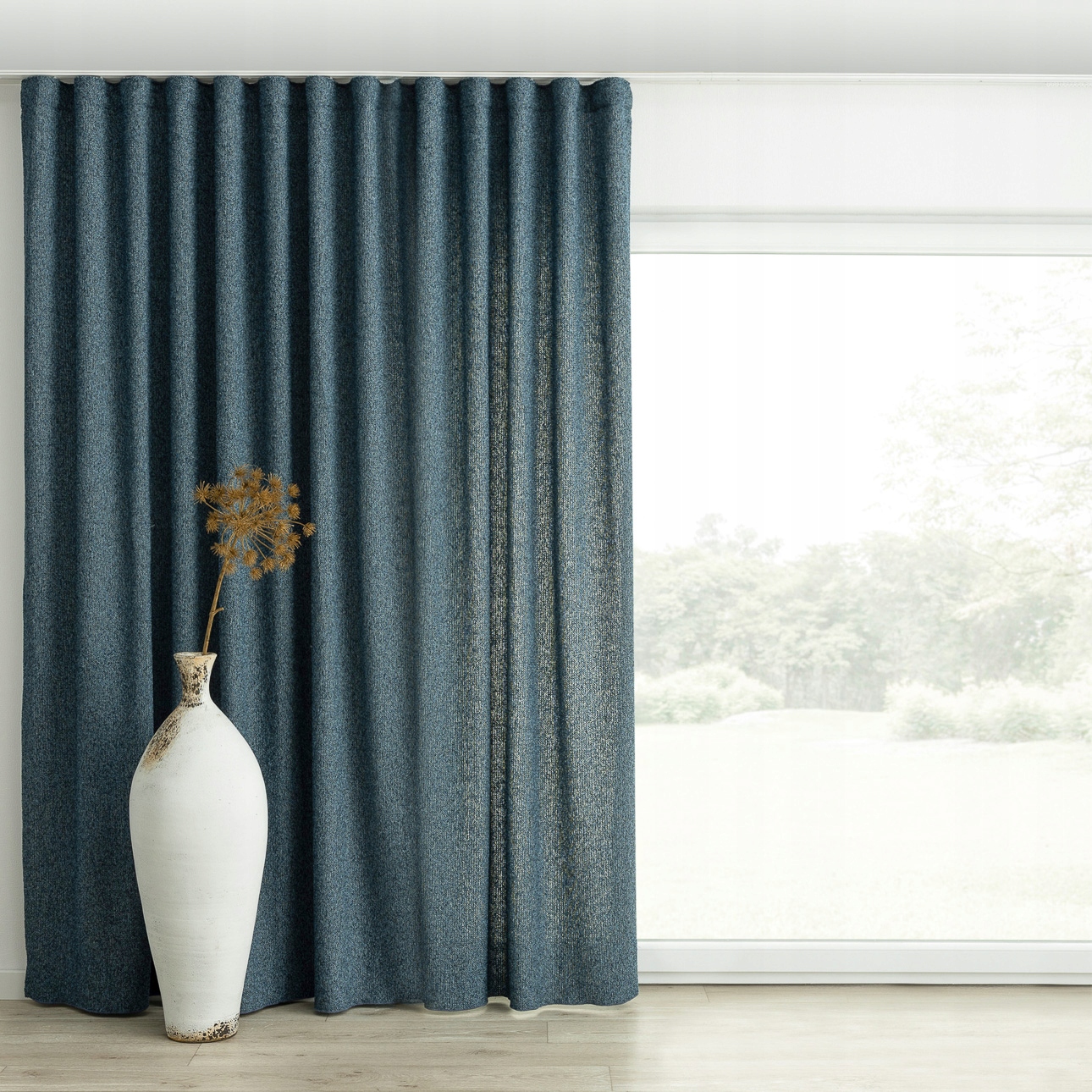 Záves na páske wave 130x245 cm modrý