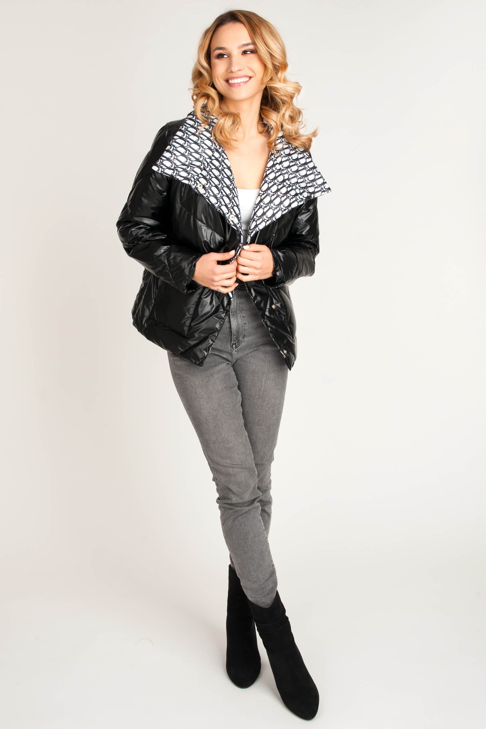 KURTKA DAMSKA PUCHOWA PRZEJŚCIOWA RAMONESKA CZARNA Marka inna