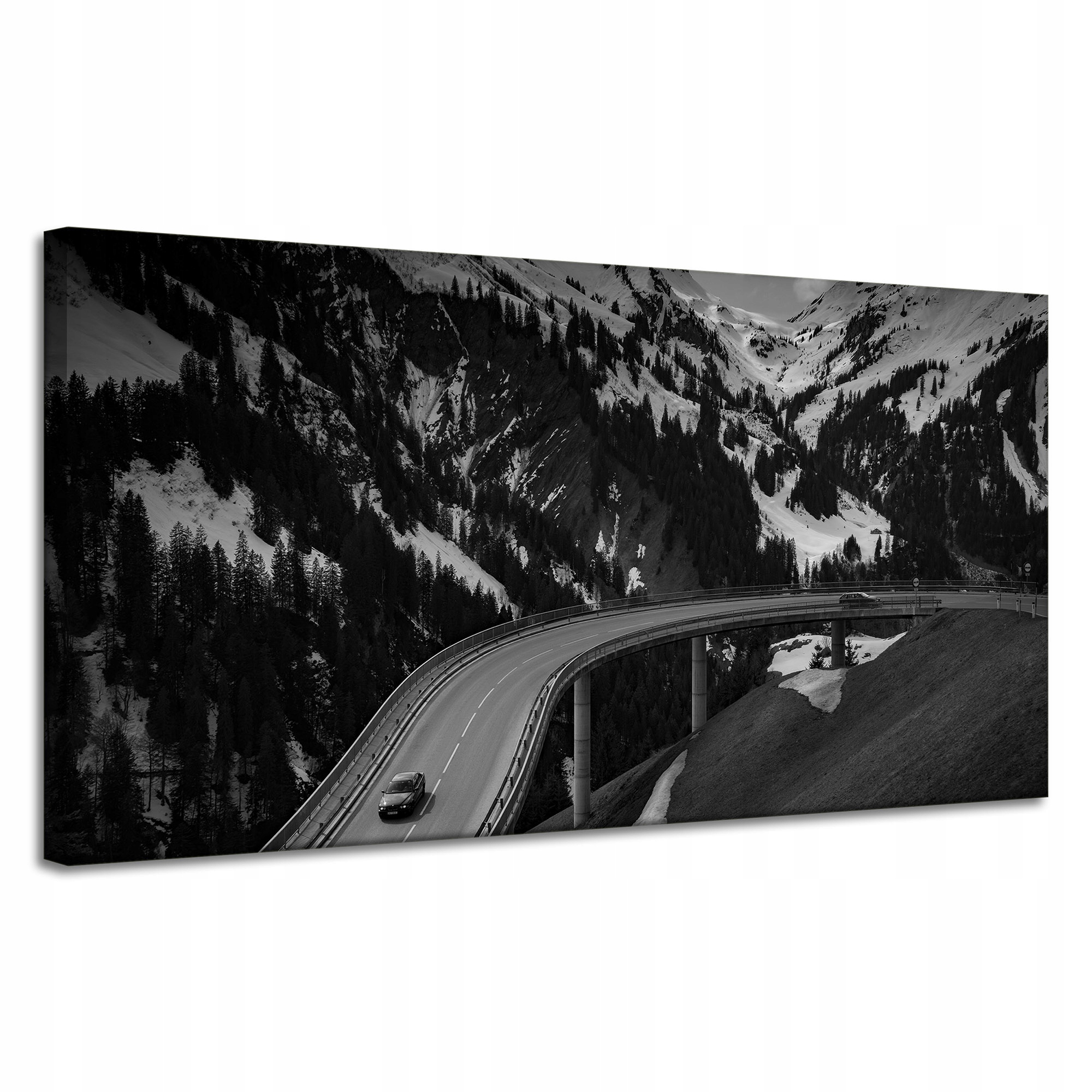 Obraz Canvas Příroda Cesta přes hory V zimě 120x60